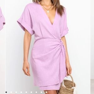 Petal & Pup apex wrap dress in lilac size 10